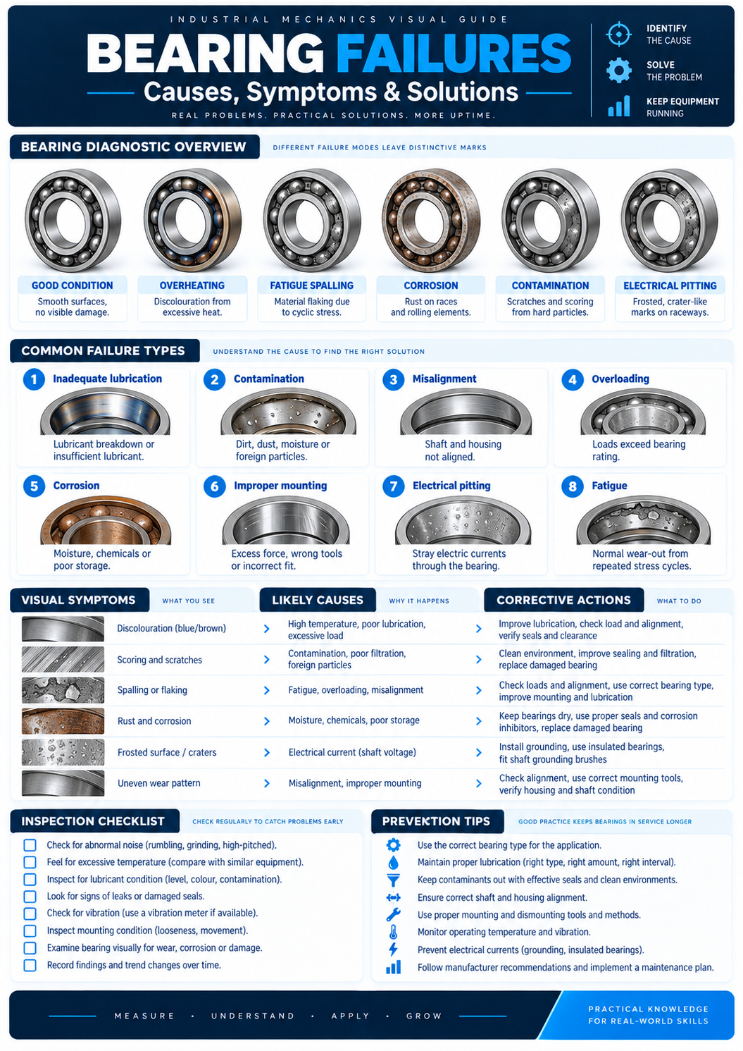 Bearing Failures visual guide
