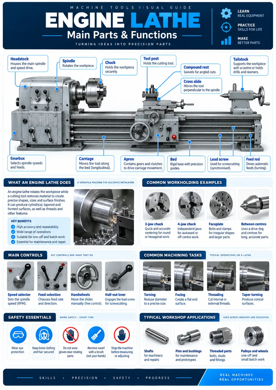 Engine Lathe visual guide